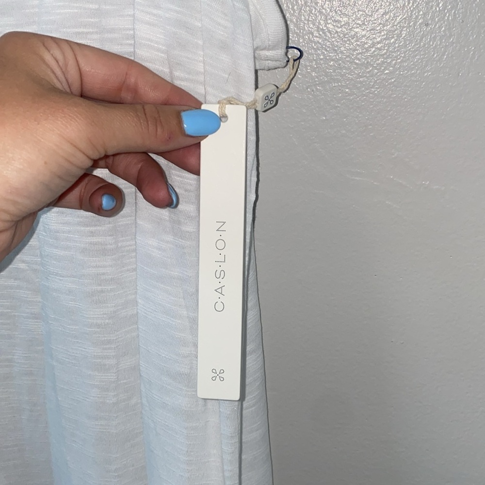 NWT Caslon White Tiered Maxi Dress or Cover Up - Picture 3 of 5